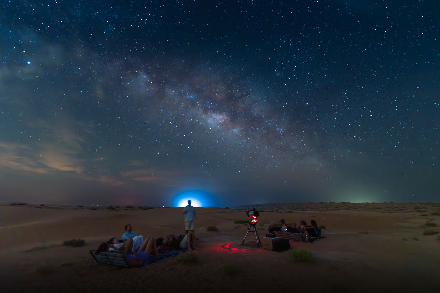 Private telescope stargazing session at Al Quaa near Abu Dhabi